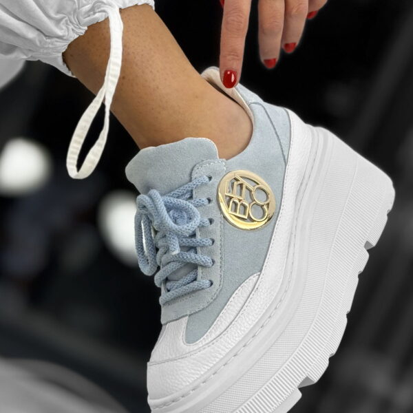 Skórzane sneakersy 24-4 baby blue Beyco