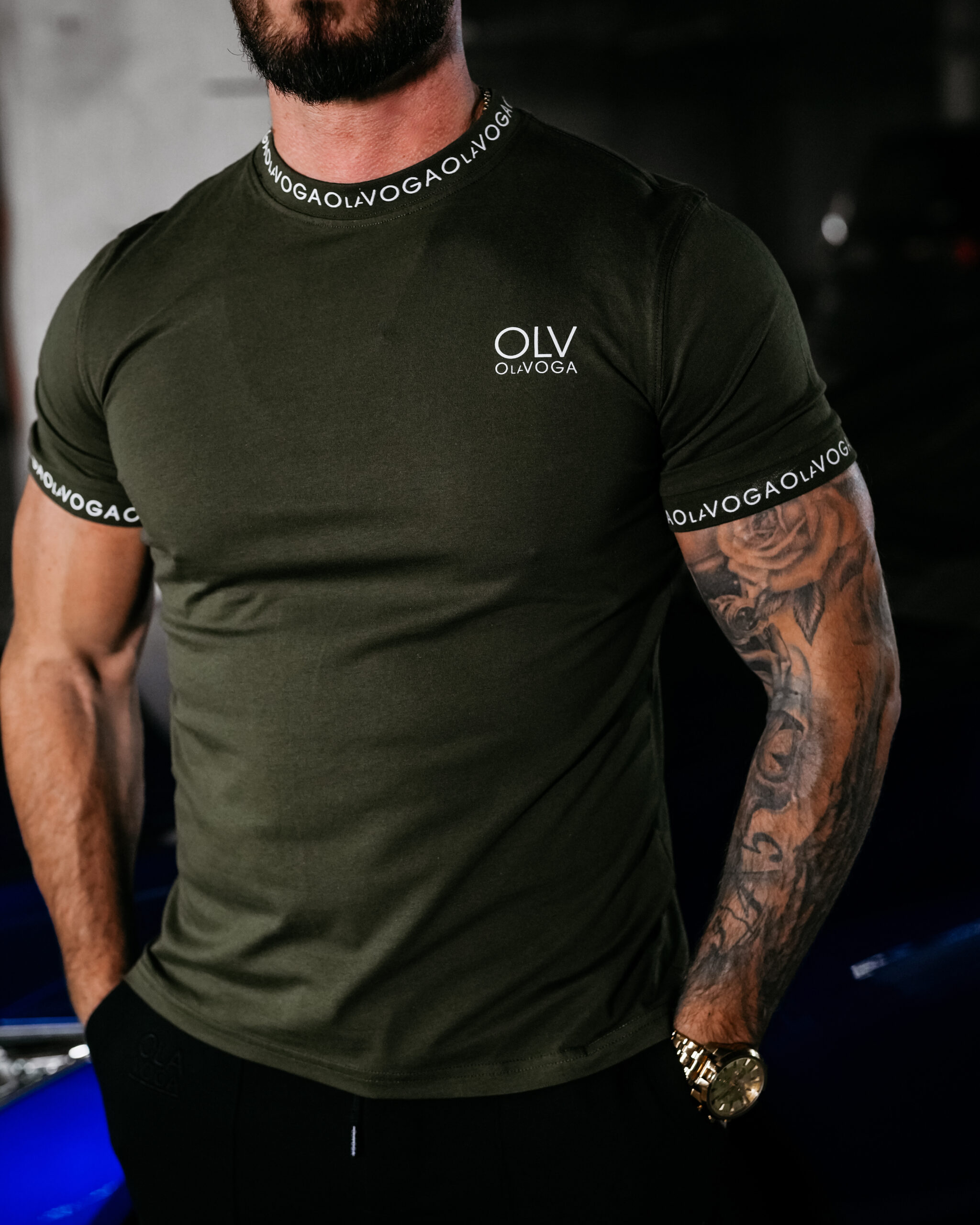 CAPTAIN 2025 T-SHIRT MĘSKI OLAVOGA Khaki - obrazek 2