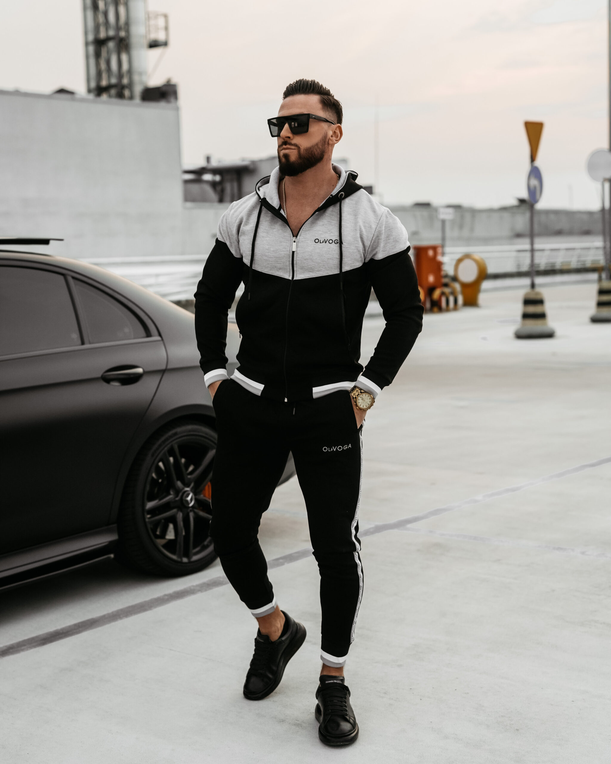 DUNES 2025 KOMPLET MĘSKI OLAVOGA czarno-szary