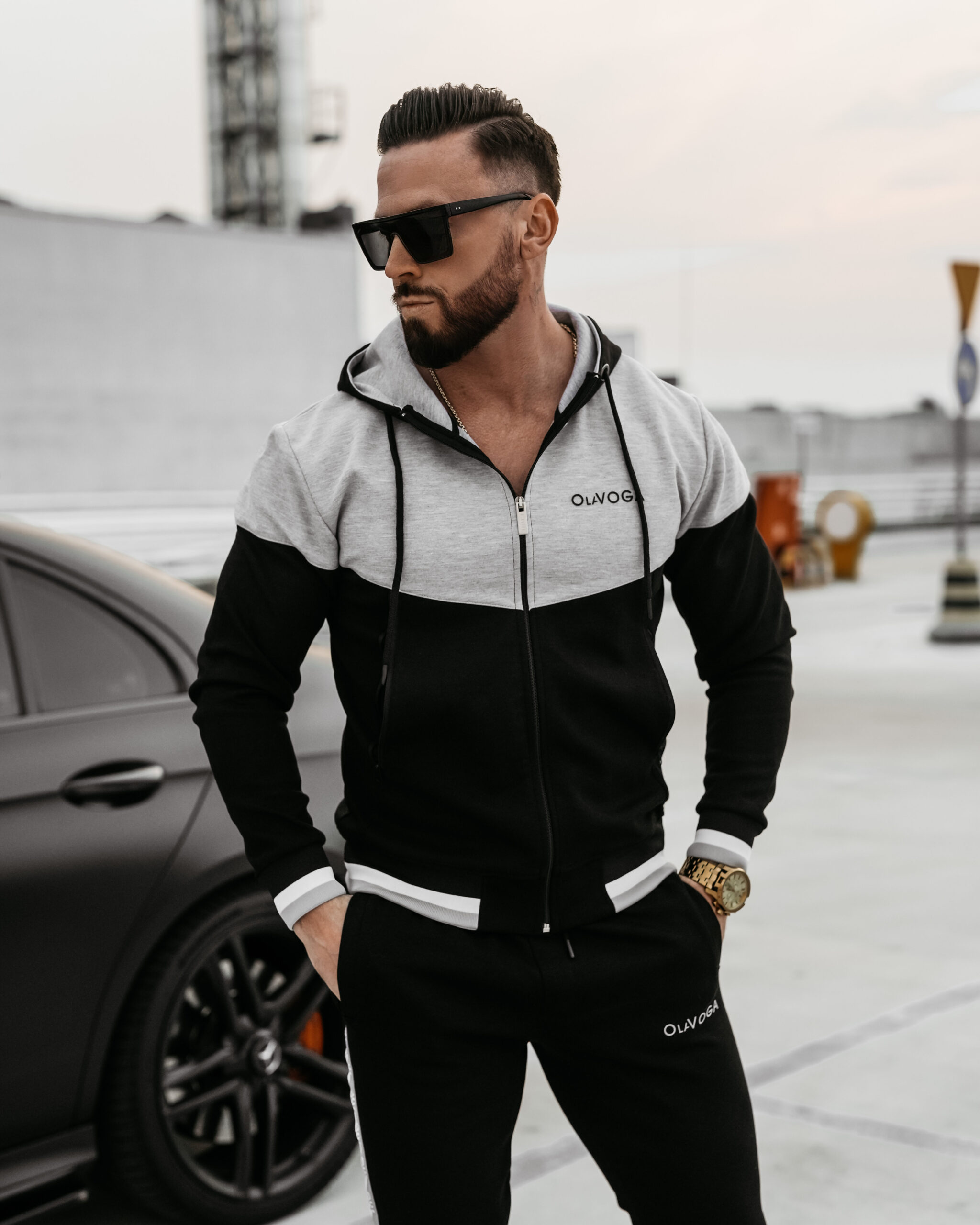 DUNES 2025 KOMPLET MĘSKI OLAVOGA czarno-szary - obrazek 2