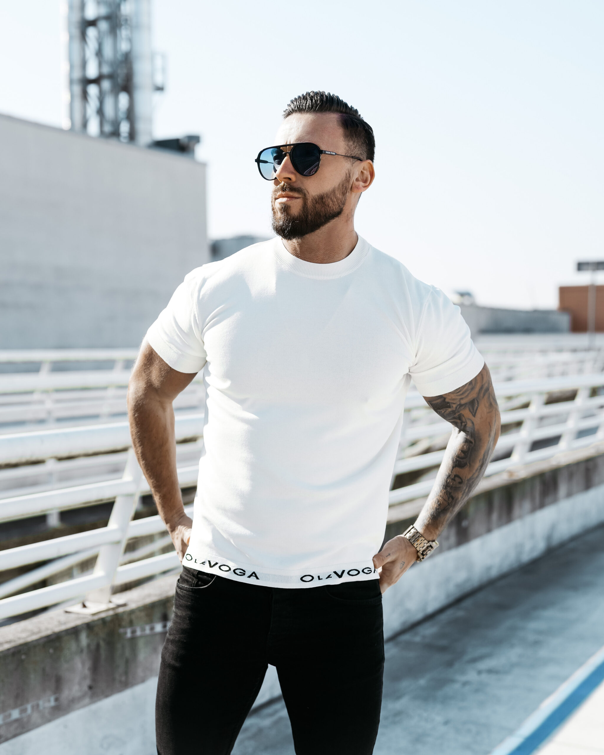 NAKIS 2025 SWETER MĘSKI OLAVOGA Biały