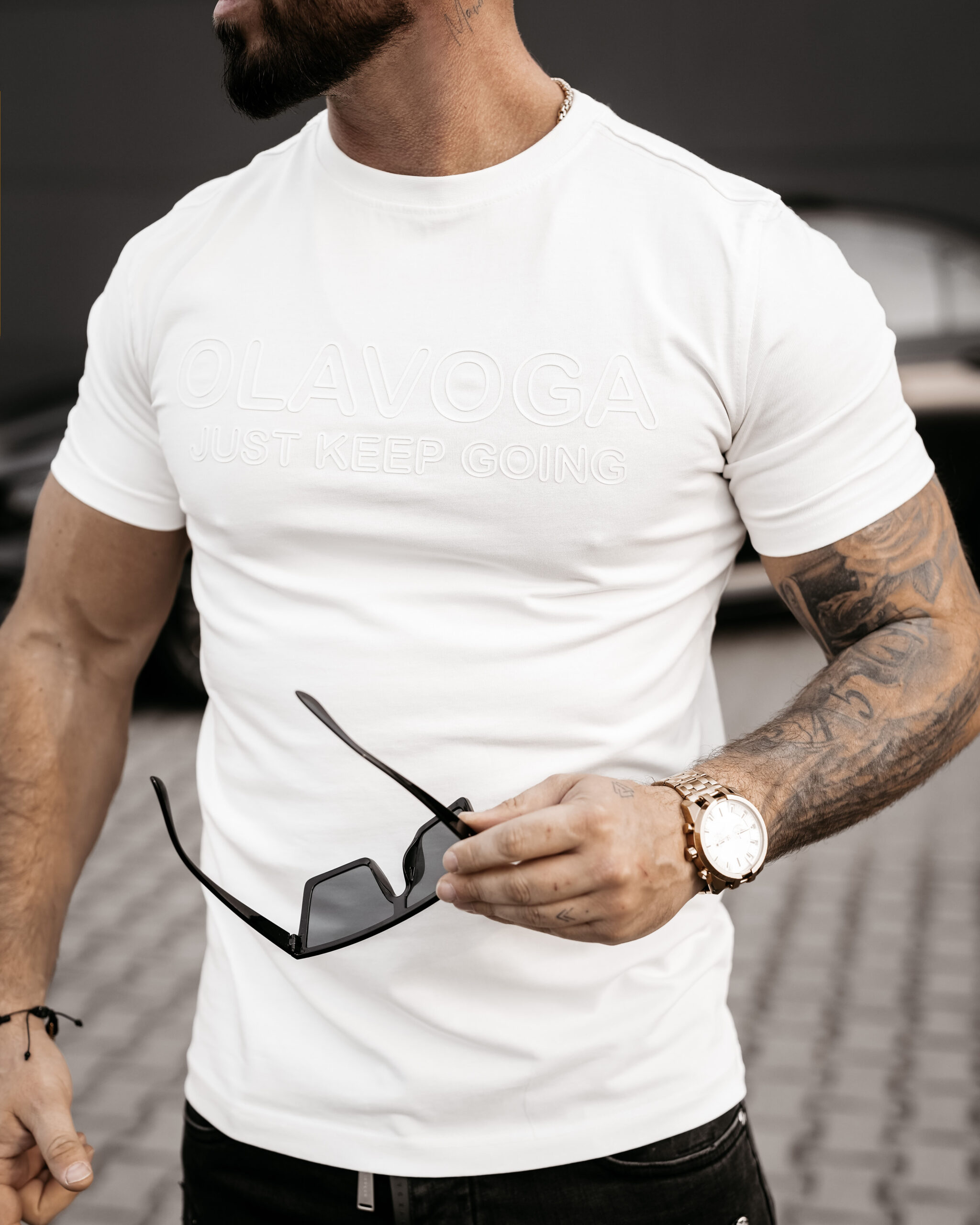 COELLO 2025 T-SHIRT MĘSKI OLAVOGA Ecru - obrazek 2